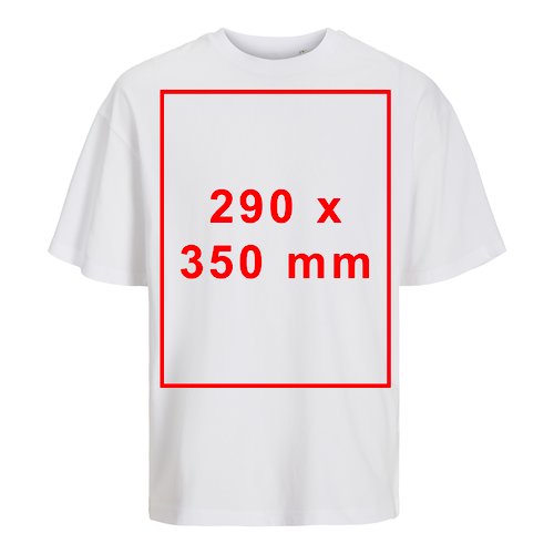 Vit oversized t-shirt i bomull, unisex.