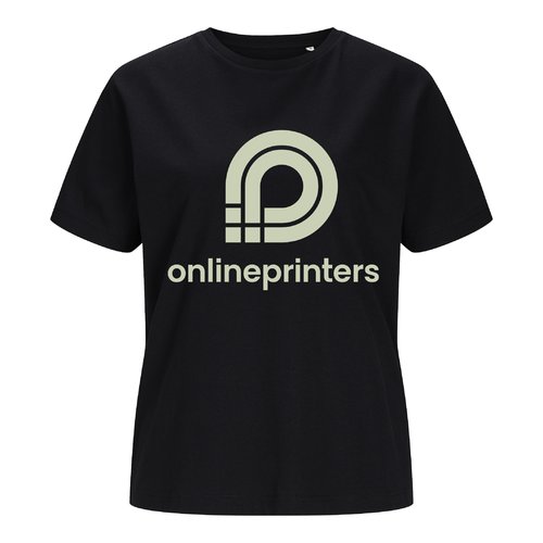 Mnstrad dam-t-shirt i mjukt tyg med korta rmar.