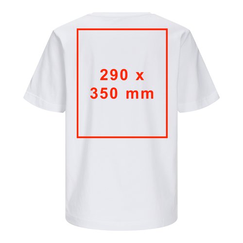 Vit dam T-shirt i premiummaterial med korta ärmar.