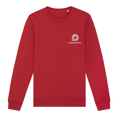 R�d unisex sweatshirt i bomullsblandning med rund hals.
