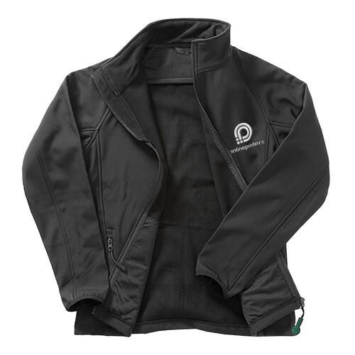 Svart softshelljacka i polyester f�r damer med full dragkedja.