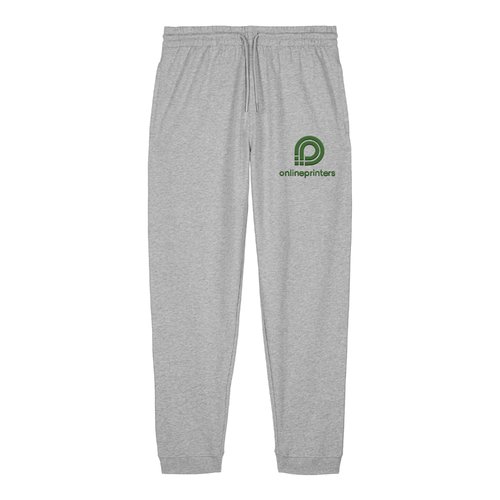 Gr�melerade joggingbyxor i ekologisk bomull med dragsko.
