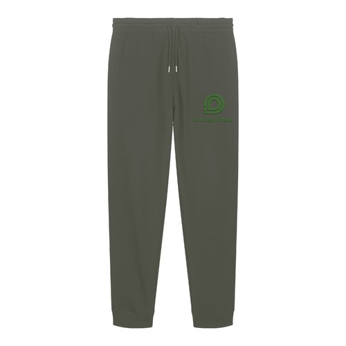 Khakif�rgade joggingbyxor i bomull med elastisk midja och dragsko.