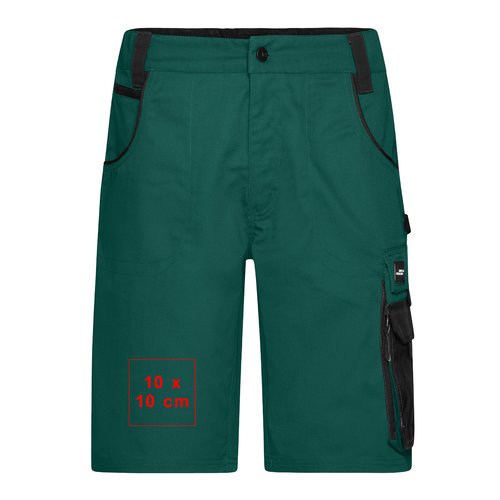 Grna unisex-shorts i tyg med fickor.