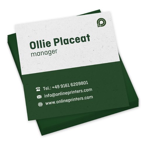 Visitkort i naturpapper, kan tryckas p bda sidor.