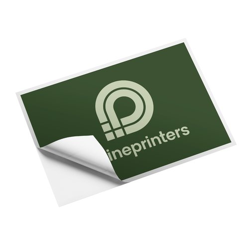 Rektangulr pappersetikett i anpassad form.