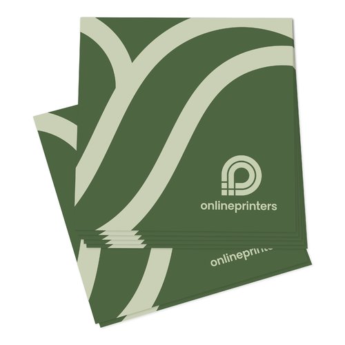 bereinander gestapelte, grne Etiketten, selbstklebend