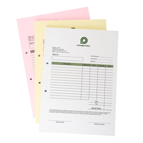 Tv sjlvkopierande formulrstaplar i stende format med tvhlsstansning