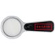 Silverfrgad frstoringsglas med LED-belysning p handtaget.