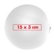 Vit badboll i plast med matt finish.