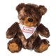 Brun teddybjrn i plysch med halsduk.