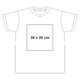 Vit bomulls-T-shirt fr pojkar med korta rmar och rund halsringning.