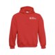 Rd herrhoodie i bomullsblandning med knguruficka.