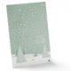 Gr�n adventskalender i papper att �ppna med numrerade luckor.