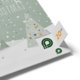 Adventskalender i papper som kan �ppnas med luckor.