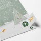 Adventskalender i papper med luckor att �ppna.