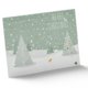 Gr�n pappersadventskalender med numrerade luckor.