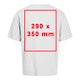 Vit oversized T-shirt i bomull, unisex.