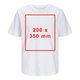 Vit bomulls-T-shirt för damer med korta ärmar.