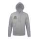 Gr�melerad hoodie i bomullsblandning med huva och k�nguruficka.