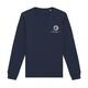 Marinbl� sweatshirt i ekologisk bomull-polyesterblandning med unisex-passform.