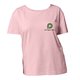Rosa bomulls-T-shirt f�r damer med korta �rmar.