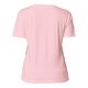 Rosa bomulls-T-shirt f�r damer med korta �rmar.