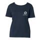 Marinbl� ekologisk bomulls-T-shirt f�r dam.
