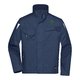 Marinbl arbetsjacka i polyester-bomullsblandning med flera fickor.