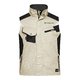 Beige/svart arbetsvst av polyester-bomullsblandning med flera fickor.