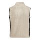 Beige/svart fleecevst i polyester med stkrage.
