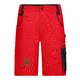 Rda arbetsshorts i polyester-bomullsblandning med flera fickor.