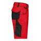 Rda och svarta arbetsshorts i polyester-bomullsblandning med flera fickor.