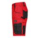 Rda/svarta arbetsshorts i polyester-bomullsblandning med flera fickor.