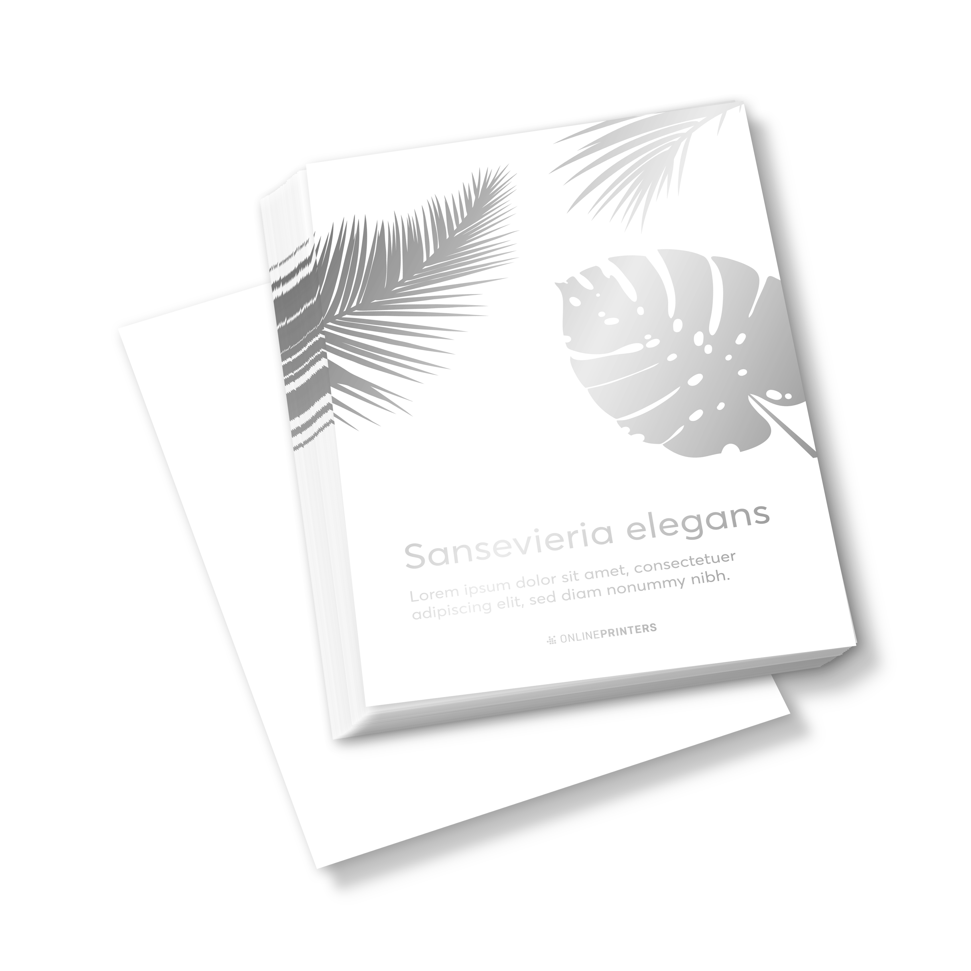 Flyer med effektfrger, tryckt p en sida