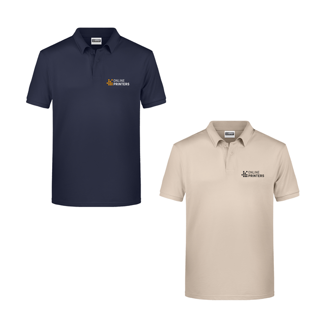 Herrpoloshirts av biobomull