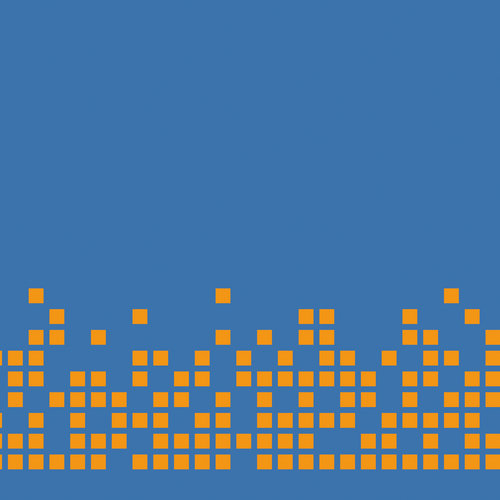 Pixel orange blå