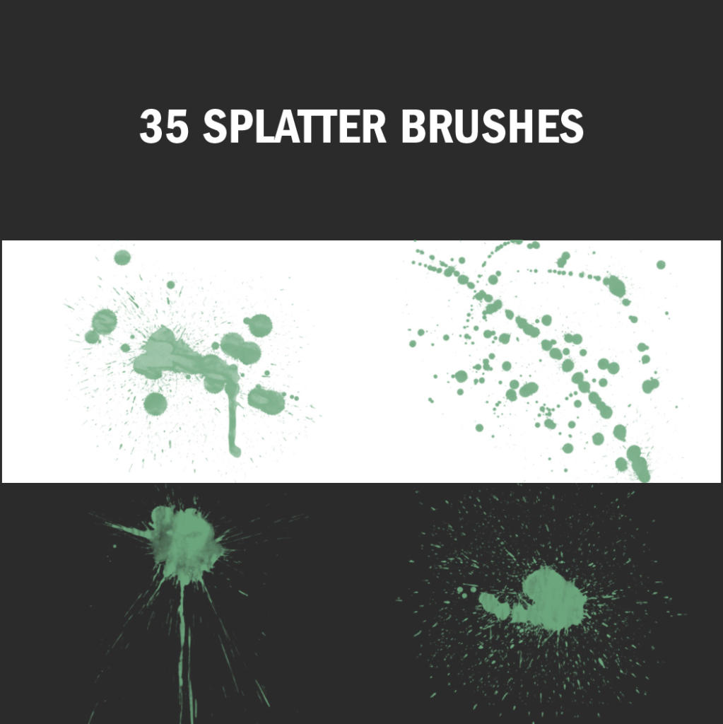 These brush types are evocative of abstract expressionist Jackson Pollock.