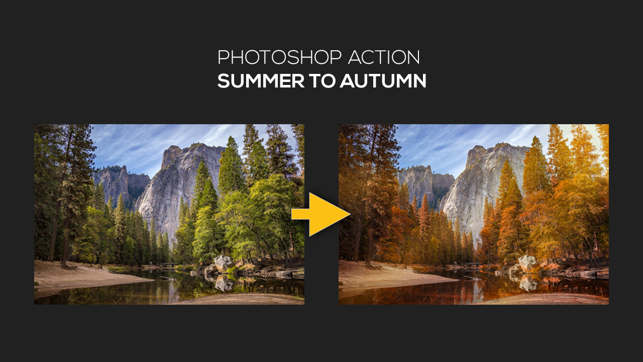 Turning a summer photo into an autumn photo with Photoshop action