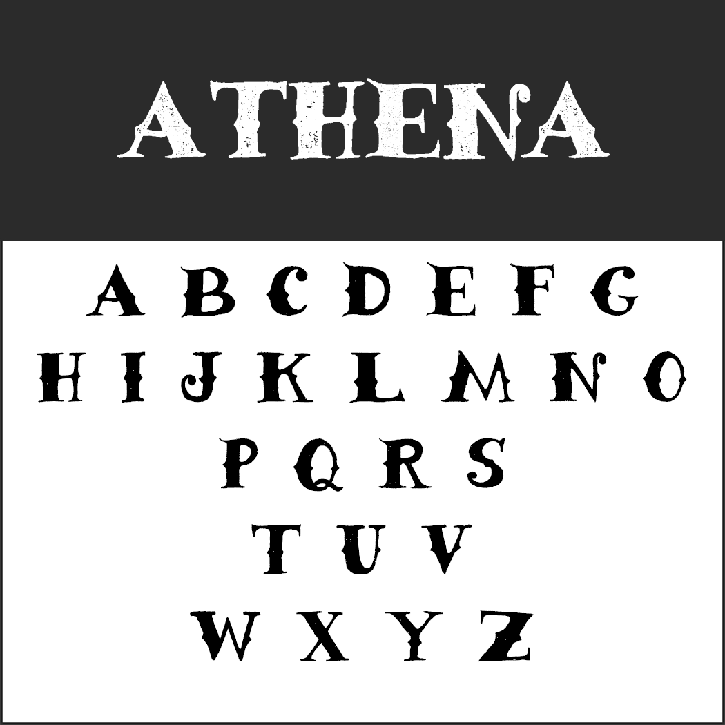 Vintage fonts - 50s - Athena