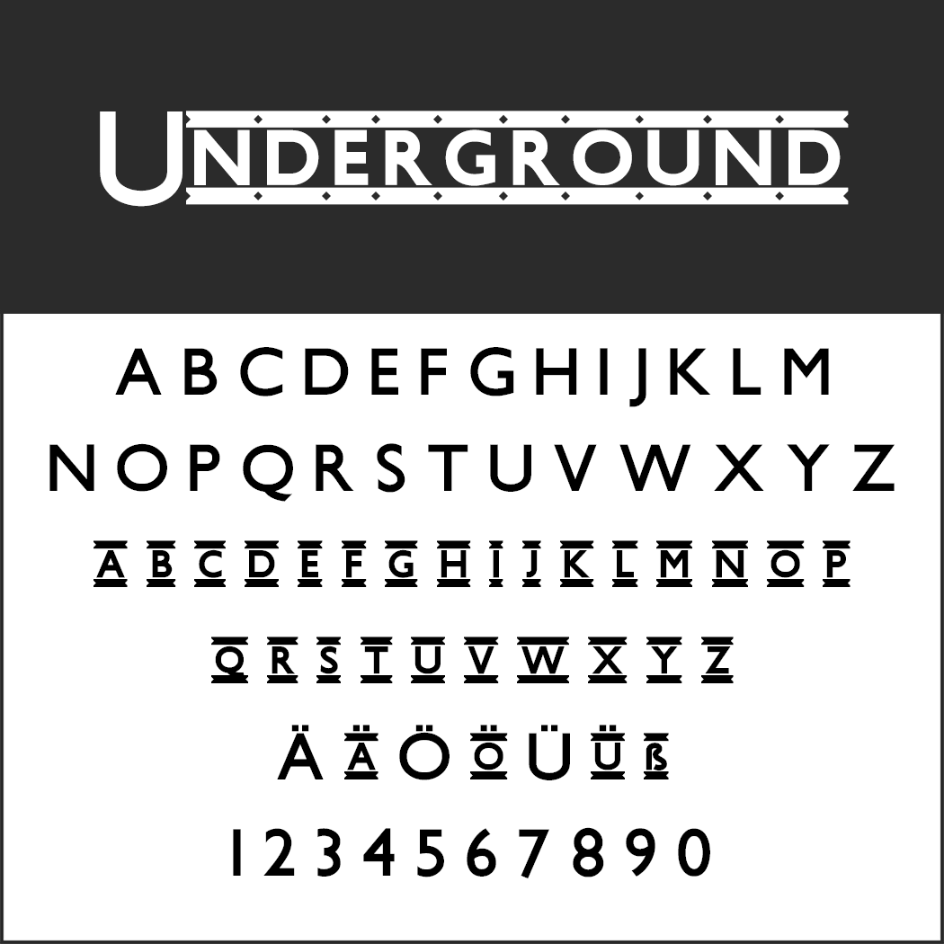 Vintage fonts - 20s - Underground