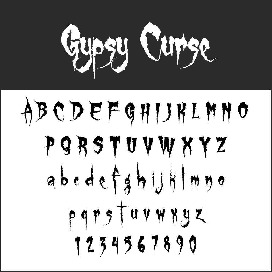 halloween font: Gypsy Curse