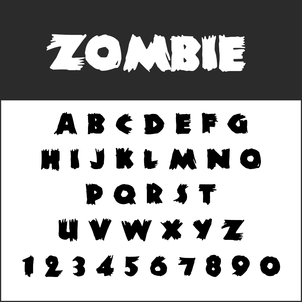 halloween font: Zombie