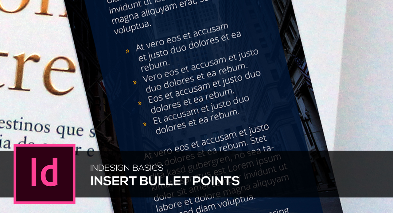 Foga in uppräkningstecken i InDesign – Basics Tutorial